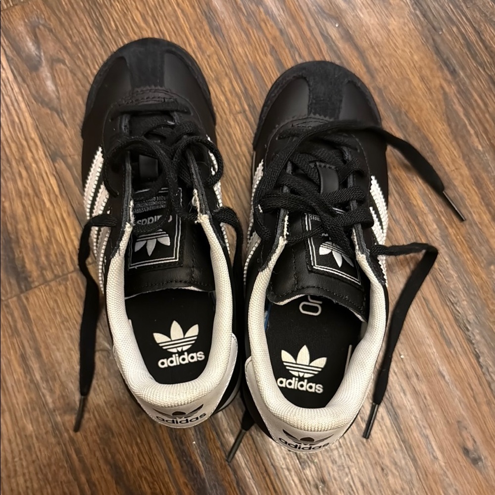 Adidas Kids Black and White Sneakers